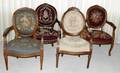 042319 WALNUT NEEDLEPOINT 3  TAPESTRY 1 CHAIRS