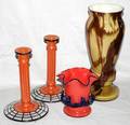 041503 CZECHOSLOVAKIAN VASES OTHER CANDLESTICKS