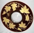 040414 FLASHED RUBY GLASS TRAY DIA 153