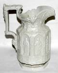 031413 ENGLISH SALT GLAZE APOSTLE PITCHER C 1860