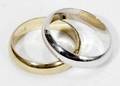 030368 18K YELLOW  WHITE GOLD WEDDING RINGS 2
