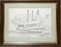 030345 CHARLES OVERLY DRAWING STEAMSHIP SWANEE