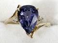 030332 425CT IOLITE DIAMOND  14KT YELLOW GOLD RING
