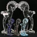 020403 MOLDED GLASS HORSES C1950 5 PCS H 611