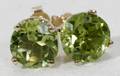 070372 300 CT PERIDOT  14 KT YELLOW GOLD EARRINGS