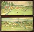062387 HARRY ELLIOT LITHOGRAPHS FOX HUNTS