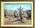 062359 ANN DANISH OIL ON CANVAS WESTERN LANDSCAPE