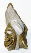 061500 INUIT CARVED STONE SCULPTURE BY TRAVIS THOMAS