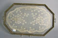 Painted tray with lacework