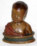 052399 POLYCHROMED TERRA COTTA BUST OF A BOY