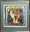 050387 AFTER PICASSO LITHOGRAPH ABSTRACT LADY