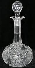 042358 BRILLIANT PERIOD CUT GLASS DECANTER C 1900
