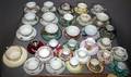 040450 PORCELAIN TEA CUPS  SAUCERS 31 SETS