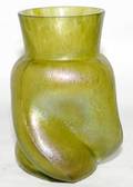 032305 LOETZ STYLE IRIDESCENT TWIST ART GLASS VASE