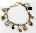 032271 STERLING W GOLD WASH CHARM BRACELET