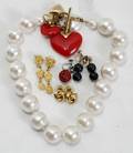 030402 CAROL LEE DESIGNER PEARL NECKLACE EARRINGS