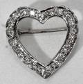 022360 100 CT DIAMOND HEART PIN W8