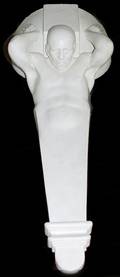 022348 GERALD LAING CAST PLASTER FIGURAL WALL SCONCE