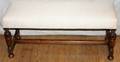022333 ENGLISH STYLE WALNUT FIRESIDE BENCH L 42