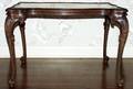 022328 GEORGIAN STYLE INLAID WALNUT COFFEE TABLE