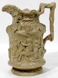 021508 ENGLISH SNPT SALT GLAZE PITCHER C 1880