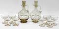 021490 VENETIAN GLASS DECANTERS  SET OF LIQUORS