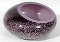 021491 CURT BROCK PURPLE ART GLASS VASE DATED 1983