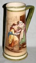 020440 ENGLISH BURSELM DEMIPORCELAIN PITCHER H 95