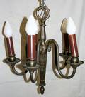 070413 VICTORIAN STYLE BRASS CHANDELIER 20TH C