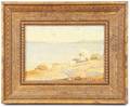 Varaldo Cariani Oyster Bay Beach Scene Signed