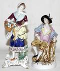 042390 DRESDEN PORCELAIN FIGURES 2 H 75  6