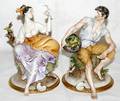 042388 ITALIAN DEMI PORCELAIN FIGURES 2 H 85