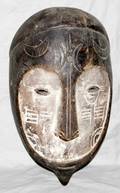 040479 LEGA CARVED WOOD MASK CONGO H 15