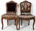 032337 FRENCH LOUIS XV CARVED WALNUT SIDE CHAIRS
