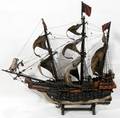 030433 EUROPEAN WOOD SAILING BATTLESHIP H 31 L 32