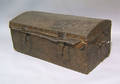 English leather bound dome lid trunk early 19th c