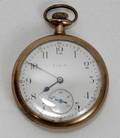 022379 ELGIN 10KT YELLOW GOLD POCKET WATCH DIA 2