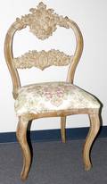 070463 EUROPEAN CARVED FRUITWOOD CHAIR C 1900 H 41