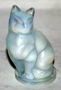 070448 SABINO GLASS FIGURE OF A SEATED CAT H 4