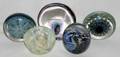 070441 BLOWN GLASS PAPERWEIGHTS 5 PCS H 35  5