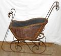 070453 WICKER BABY SLEIGH C1900 H 34 W 14 L 34