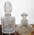 062463 CRYSTAL DECANTERS TWO H 12 7