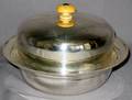 041623 ENGLISH SILVERPLATE COVERED DISH W IVORY KNOB