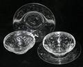 032350 LIBBEY CUT CRYSTAL DESSERT PLATES  BOWLS
