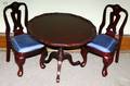 030469 MAHOGANY DIMINUTIVE TILTTOP TABLE  CHAIRS