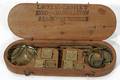 022452 FRENCH BRASS COIN SCALE W WOOD CASE