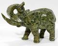022398 AFRICAN CARVED STONE ELEPHANT H 8 W 3 L 11