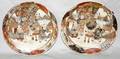 021592 JAPANESE SATSUMA EARTHENWARE PLATES C 1890
