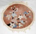 021585 CHINESE HANDWOVEN WOOL MAT C 1930 DIA 12