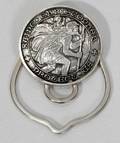 021567 SAINT CHRISTOPHER SILVER MEDALLION MONEY CLIP